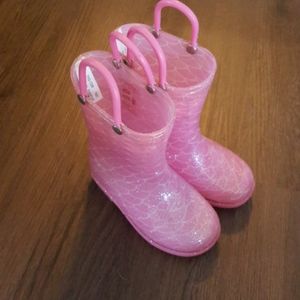 Toddler Pink Glitter Rain Boots